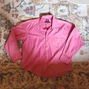 ADRIENNE VITTADINI - Reddish, pink button up dress shirt - size M (16 - 32/33)